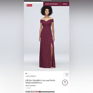 Bridesmaids off the shoulder dress